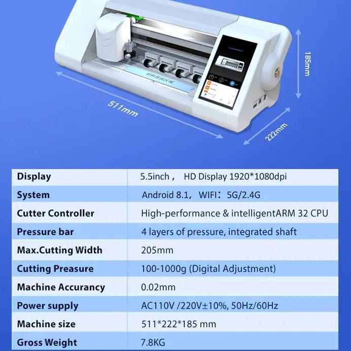 Plastic Intelligent Film Cutting Machine Tpu Hydrogel Window Film Slitter