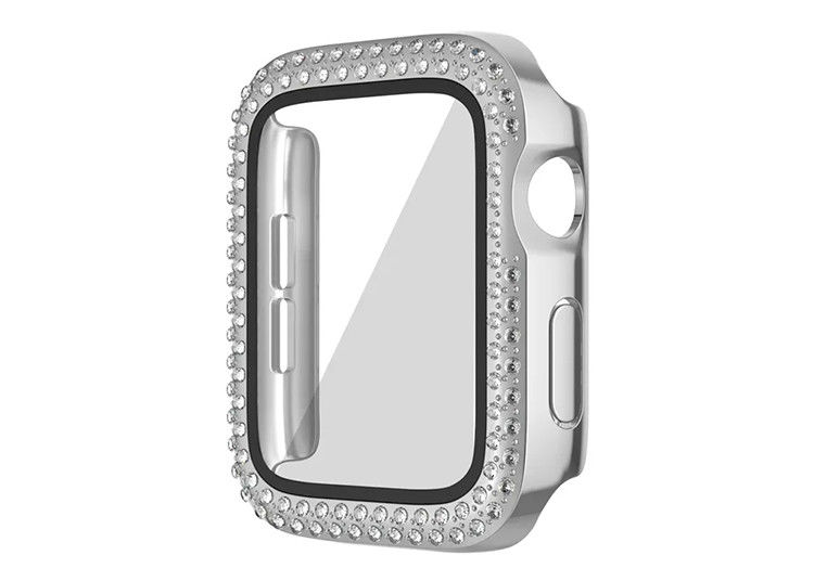 2 In 1 Tempered Glass Watch Screen Protector Bling Watch Protection Case