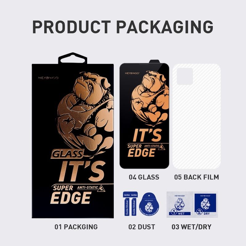 Anti Static Anti Shock Tempered Glass Screen Protector For Iphone 15 Pro Max Micas De Vidrio Para