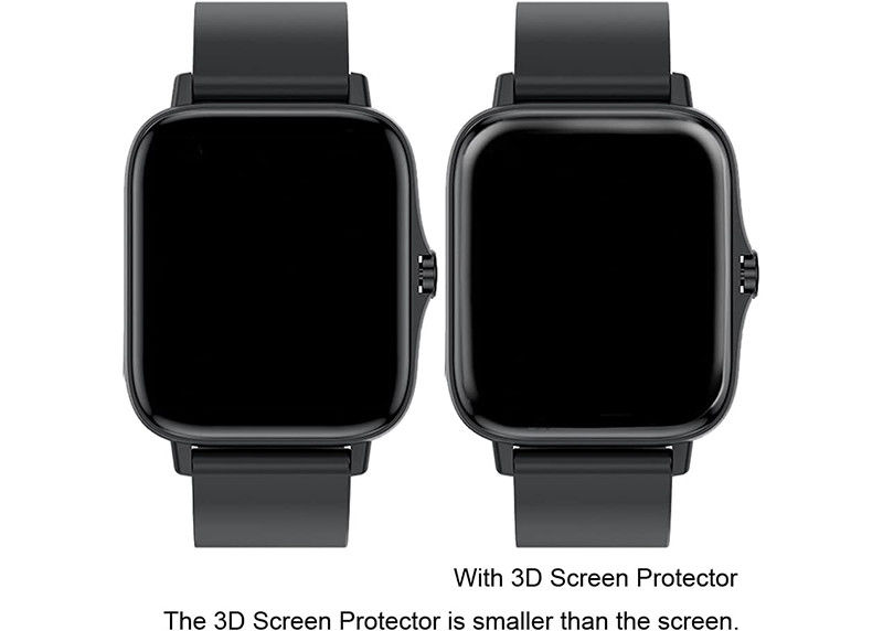 1.3inch  Full Coverage Curved Edge Glass Smartwatch Screen Protector 3 PACK