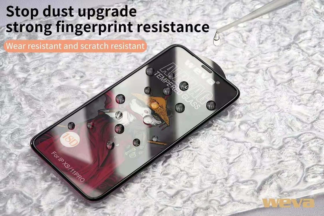 18D Silicone Anti Fingerprint Tempered Glass Screen Protector For Samsung