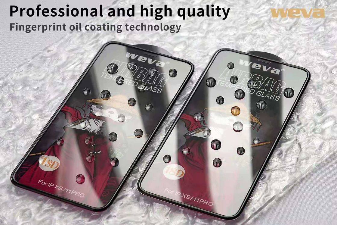 18D Silicone Anti Fingerprint Tempered Glass Screen Protector For Samsung