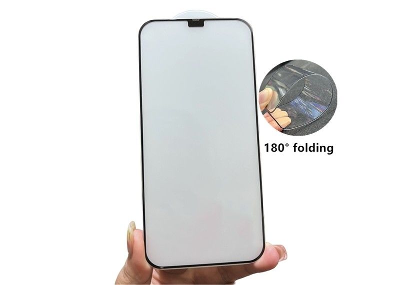 180 Degree Folded O Shape Mobile Phone Tempered Glass 11 12 13 14 Pro Max Screen Protector For IPhone