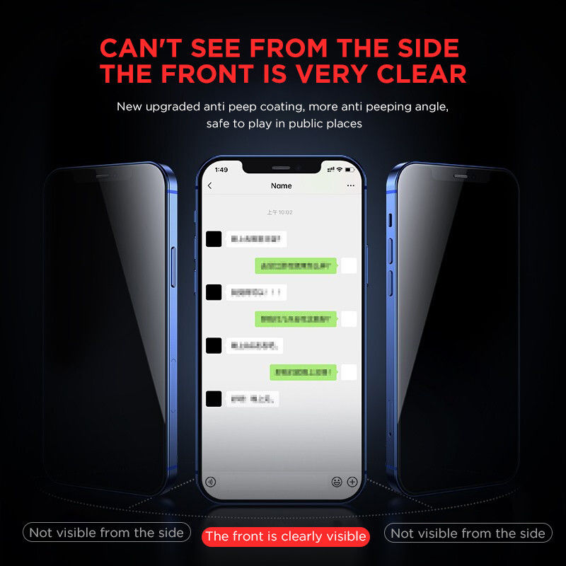 9H Anti Spy Tempered Glass Film Privacy Screen Protector For Iphone 12 13 Pro Max