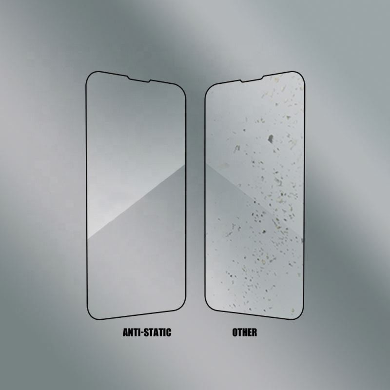 Anti Dust 9H Full Glue Tempered Glass ESD Anti Static For Iphone 11 12 13 Pro Max