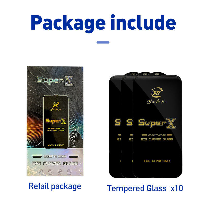 Super X 9H Full Glue 3D Screen Protector Tempered Glass Vivo X60 Pro Screen Protector